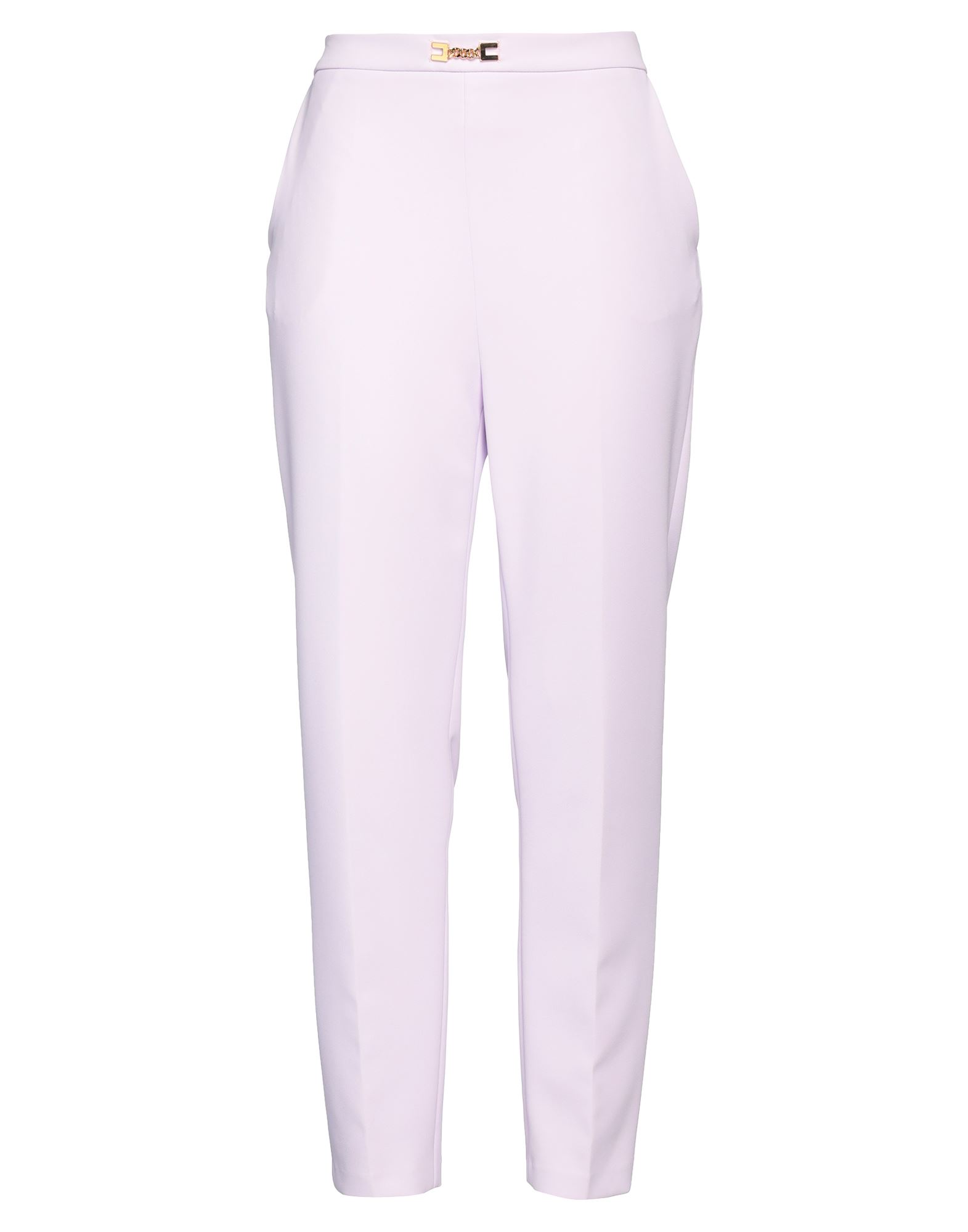 Elisabetta Franchi Pantalone In Crepe Trousers In Purple