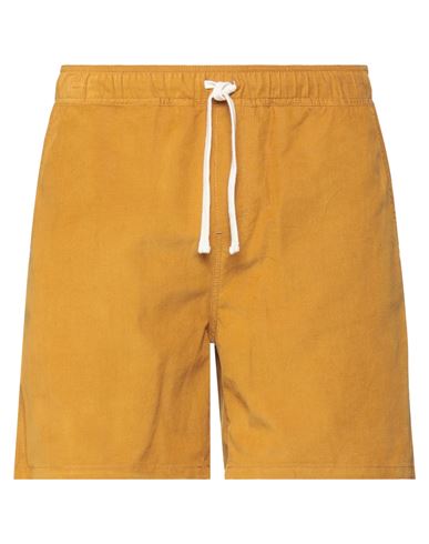 Brava Fabrics Man Shorts & Bermuda Shorts Ocher Size 36 Organic Cotton In Yellow