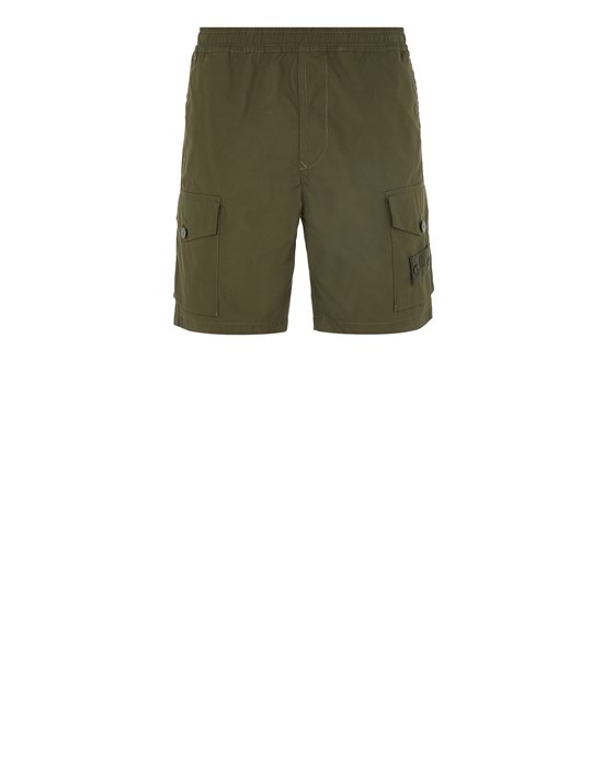  STONE ISLAND L02F1 STONE ISLAND GHOST PIECE_O-VENTILE® Bermuda shorts Man Military Green