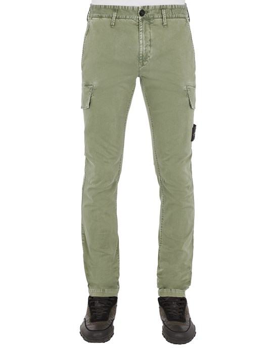TROUSERS Man 30604 ORGANIC COTTON _'OLD' TREATMENT Front STONE ISLAND