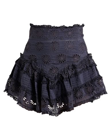 Isabel Marant Woman Mini Skirt Midnight Blue Size 4 Cotton, Silk