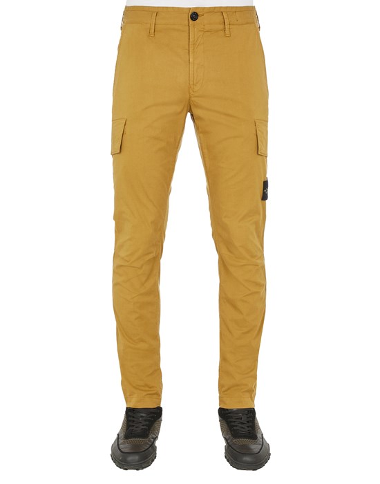  STONE ISLAND 30610 SUPIMA® COTTON  TROUSERS Herr Dunkles Beige