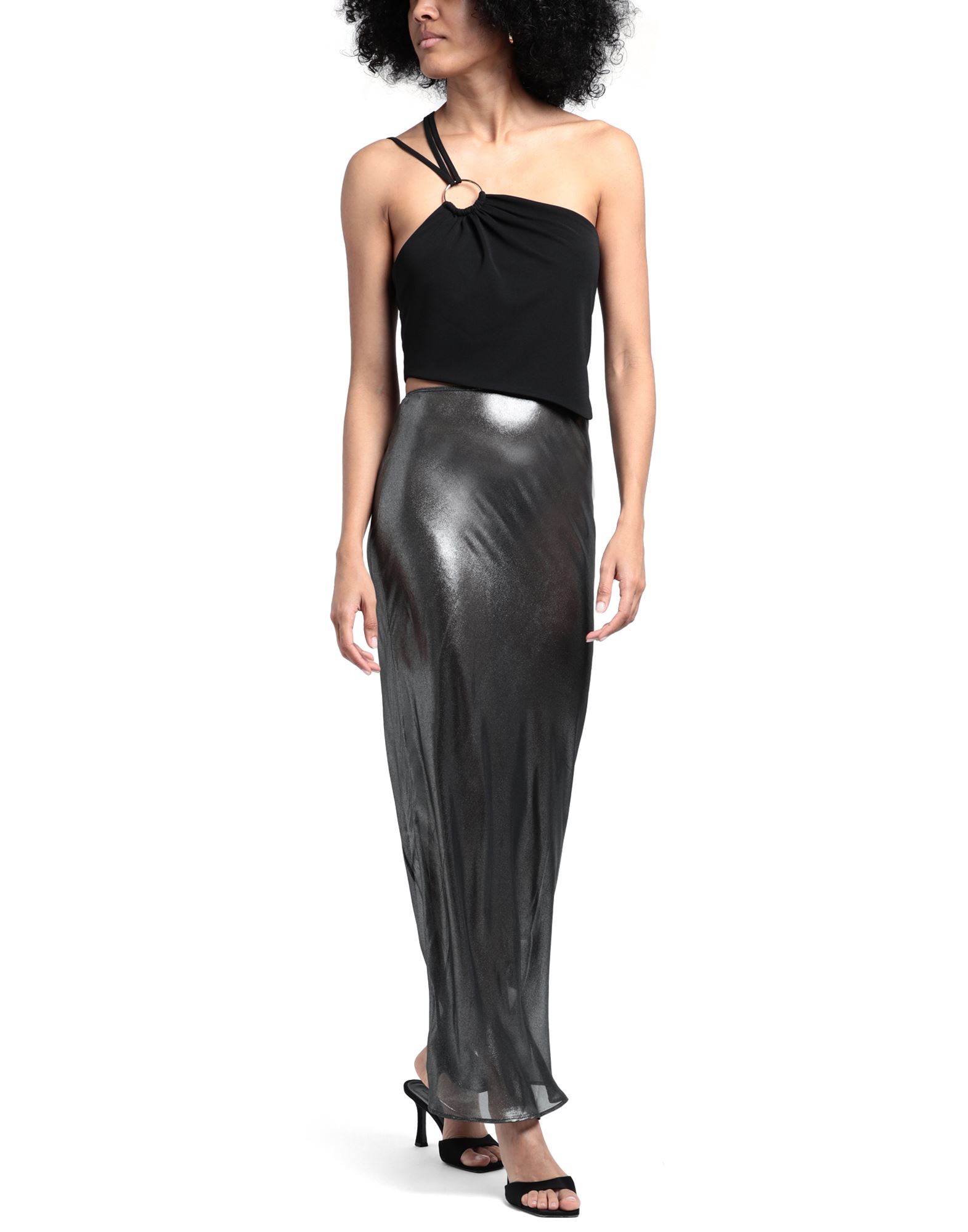 ԥ볫TOPSHOP ǥ 󥰥  8 ݥꥨƥ 100% Topshop sheer metallic midi skirt in silver