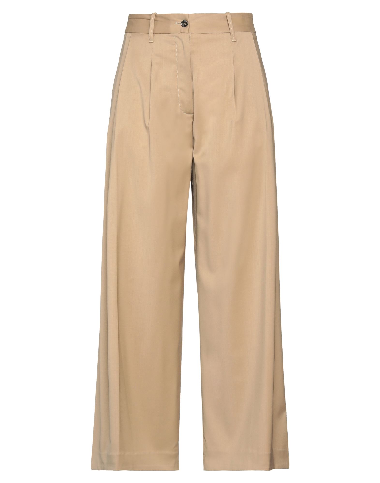 Nine:inthe:morning Woman Pants Camel Size 27 Wool, Elastane In Beige