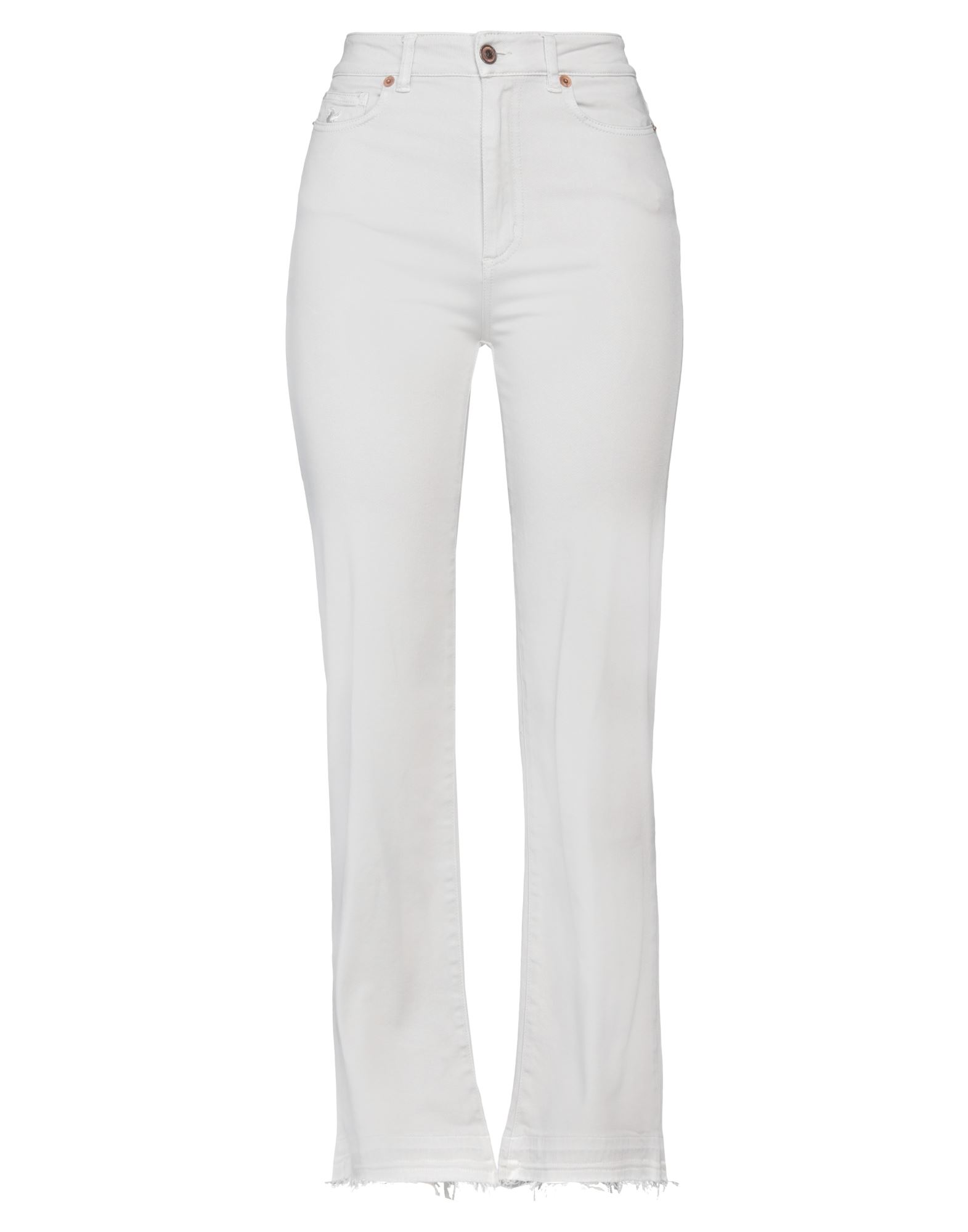 Shop Avantgar Denim By European Culture Woman Pants Light Grey Size 27 Cotton, Polyester, Elastane