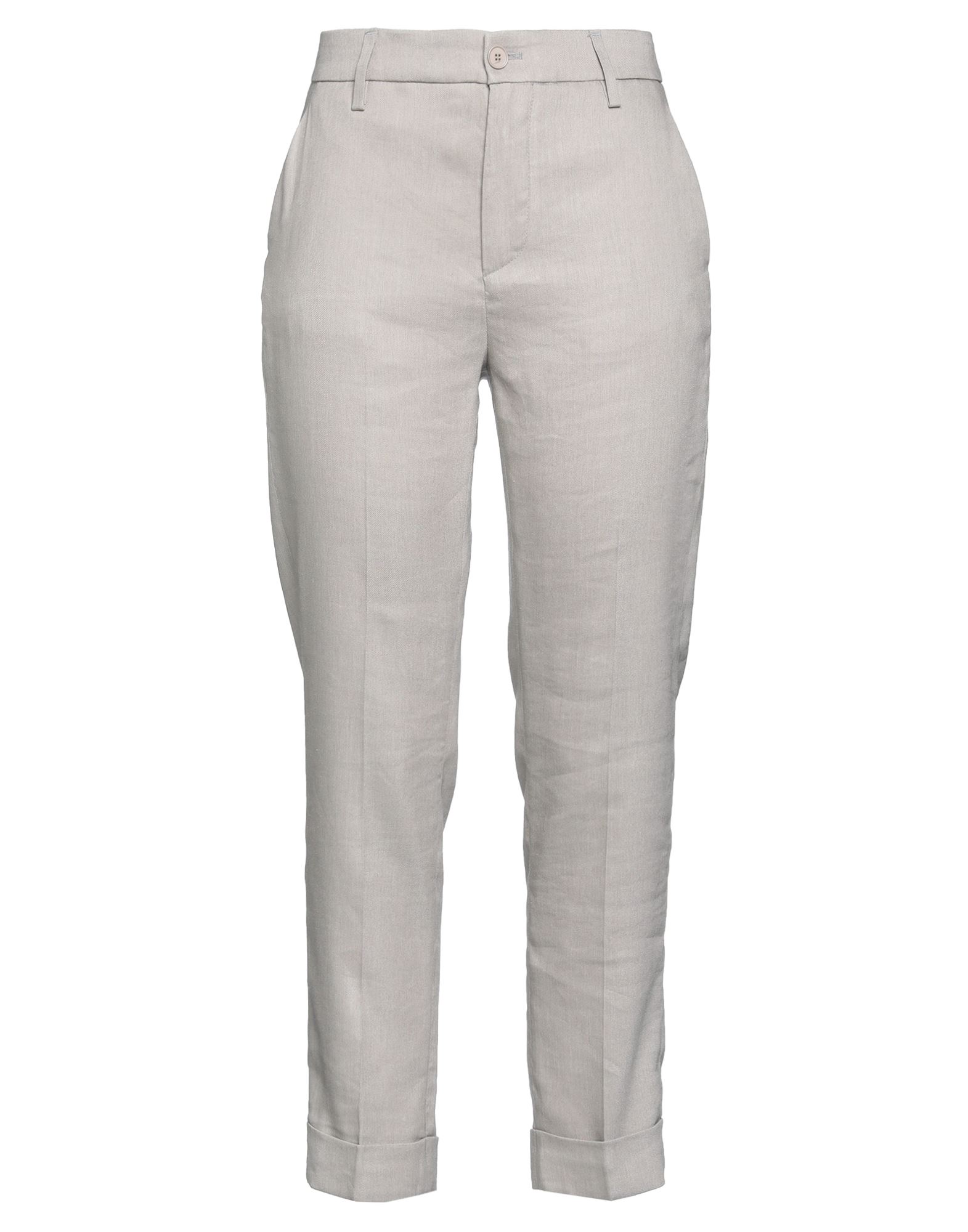 Shop Dondup Woman Pants Light Grey Size 30 Viscose, Linen, Elastane