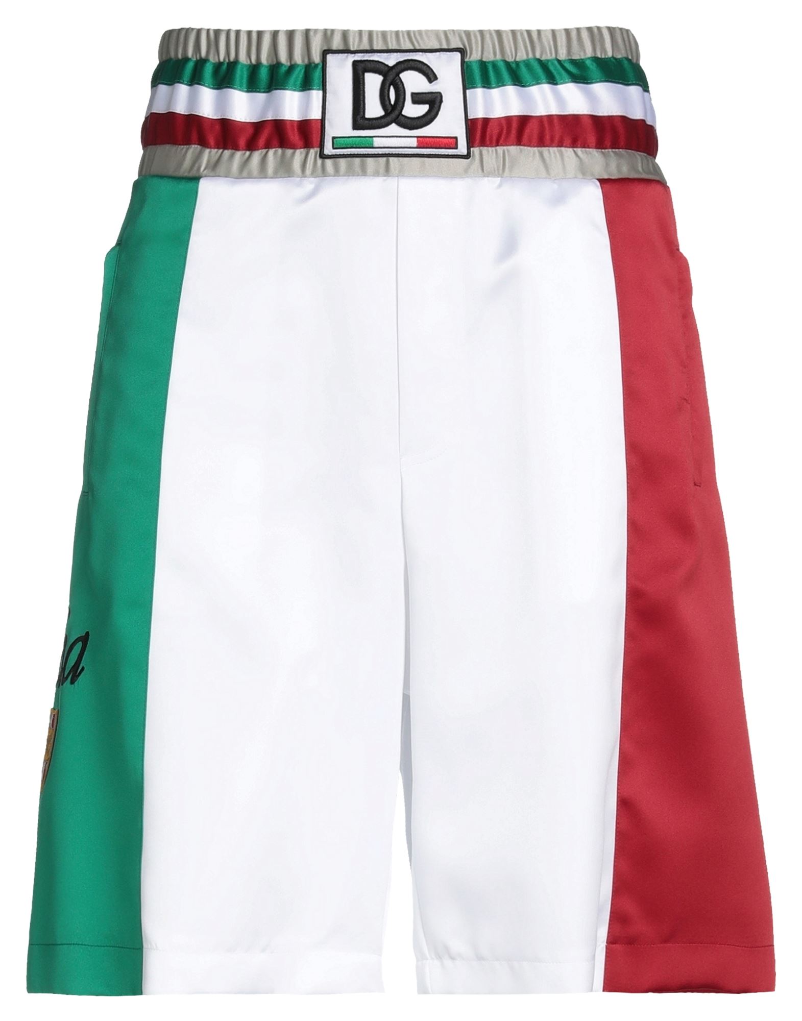 Shop Dolce & Gabbana Man Shorts & Bermuda Shorts White Size 34 Polyester, Viscose