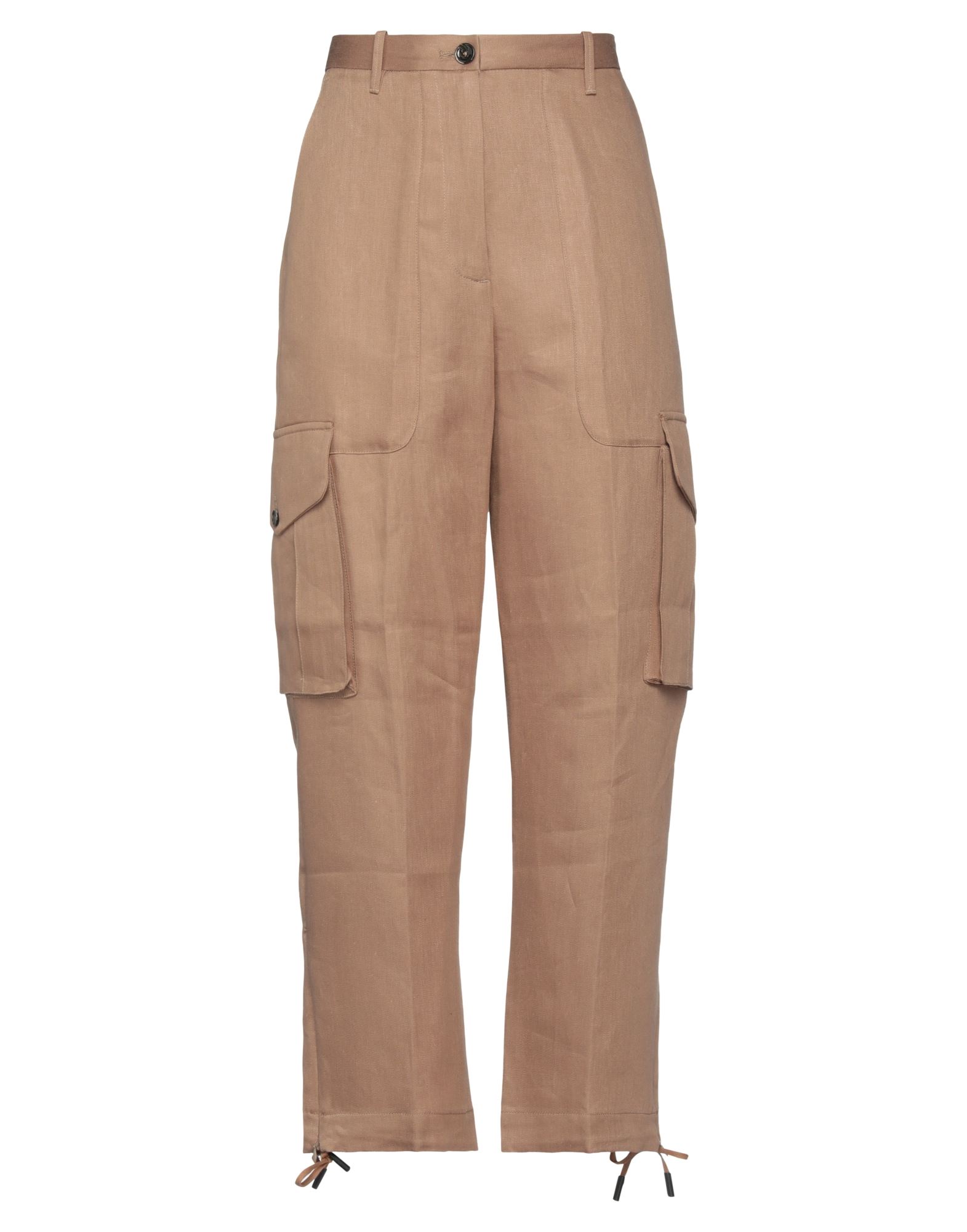 NINE:INTHE:MORNING NINE IN THE MORNING WOMAN PANTS BROWN SIZE 28 LINEN