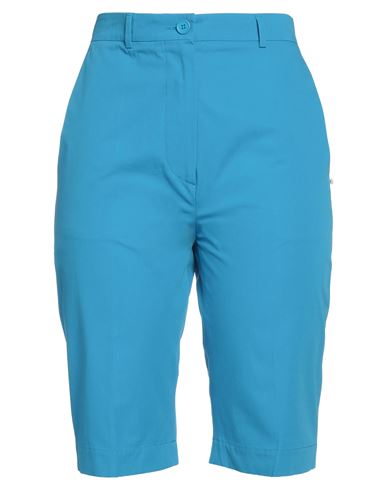 Sportmax Woman Shorts & Bermuda Shorts Azure Size 4 Cotton In Blue
