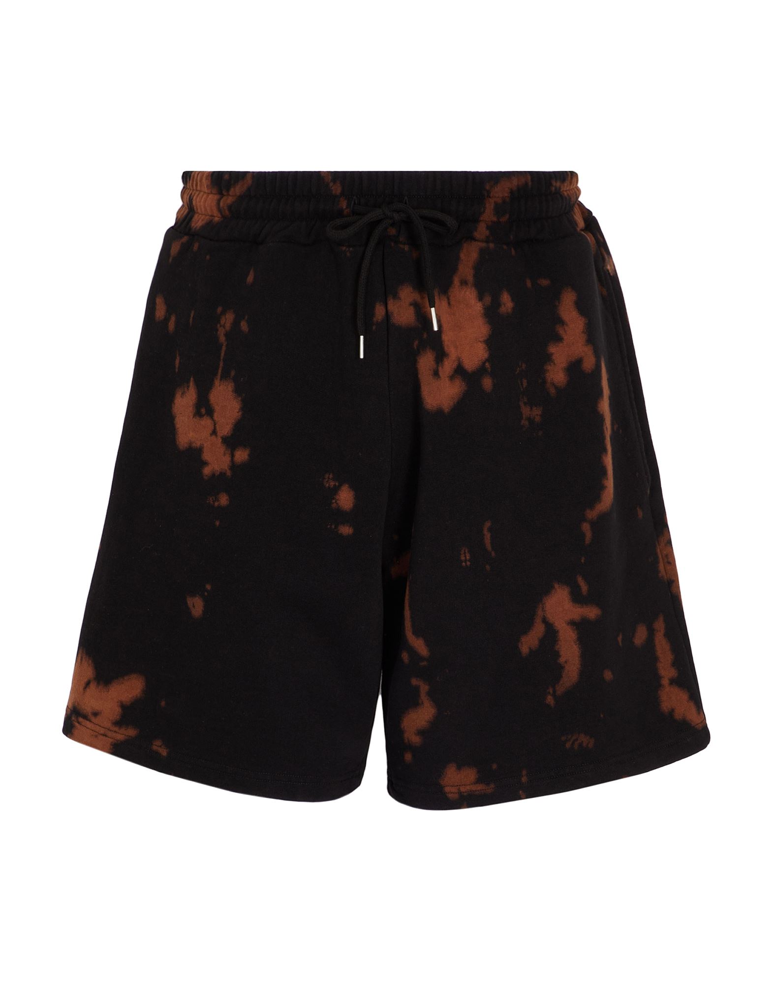 8 By Yoox Organic Cotton Tie & Dye Crewneck Shorts Man Shorts & Bermuda Shorts Black Size S Organic