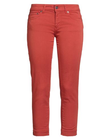 Dondup Woman Jeans Tomato Red Size 28 Cotton, Elastomultiester, Elastane In Red