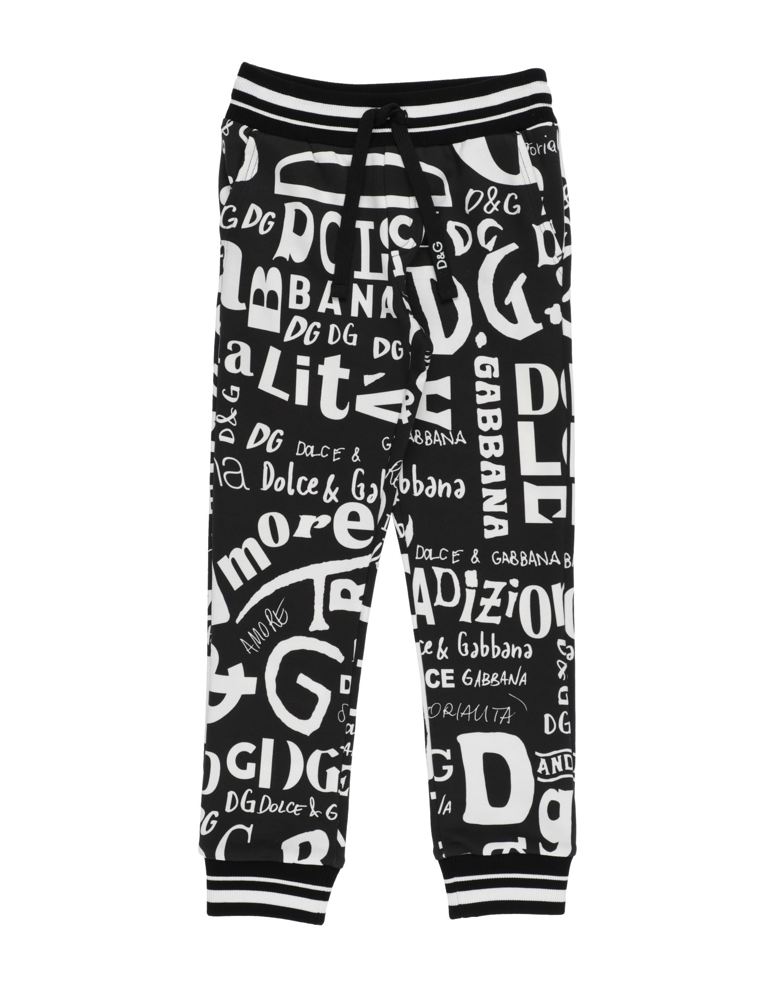 Dolce & Gabbana Kids'  Toddler Boy Pants Black Size 6 Cotton, Elastane