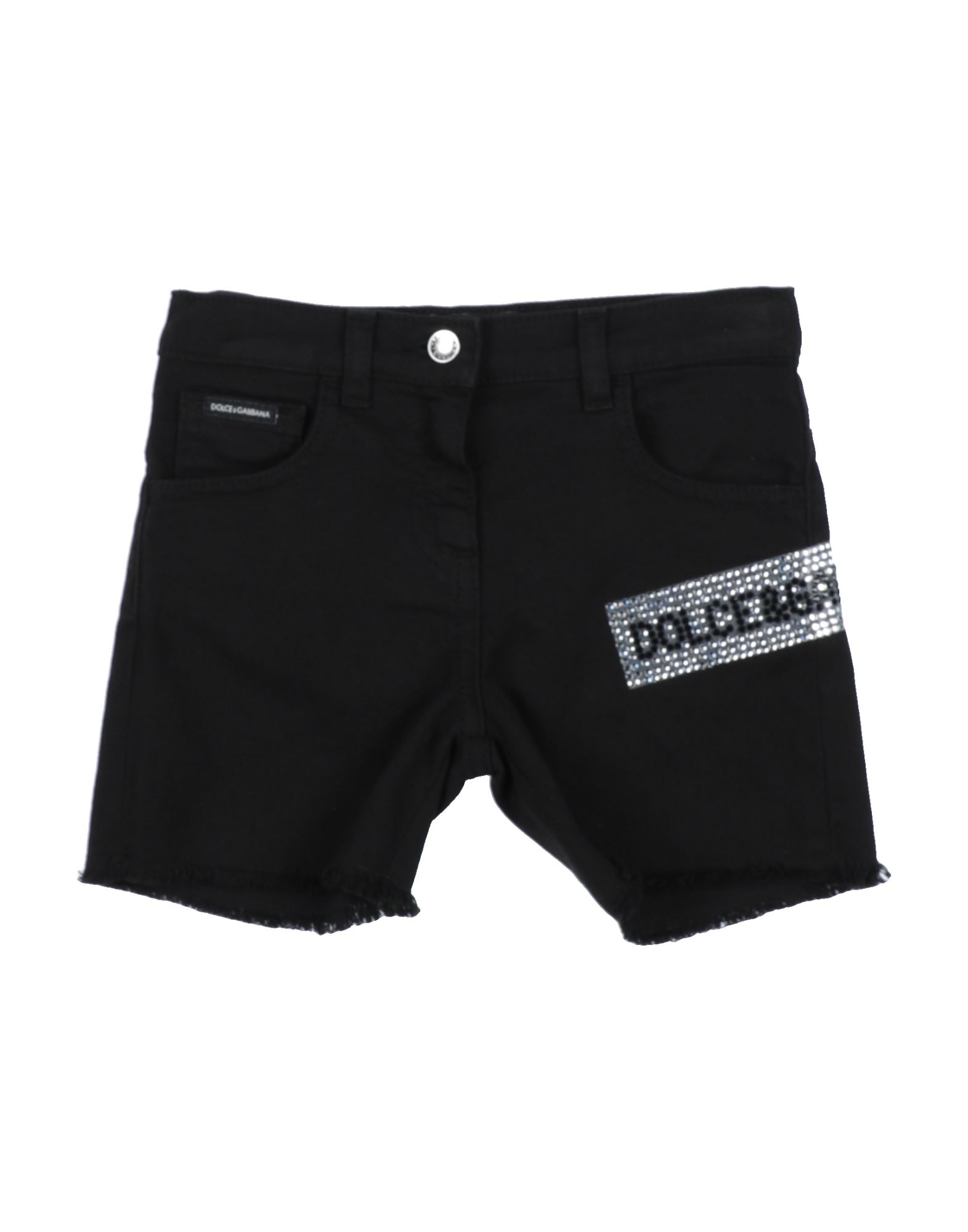 Dolce & Gabbana Kids' Denim Shorts In Black