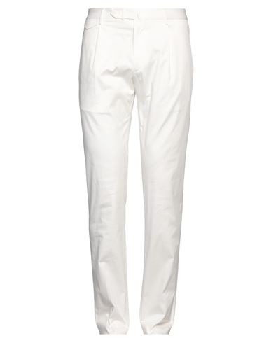 Tagliatore Man Pants White Size 36 Cotton, Elastane