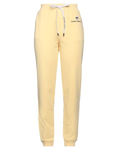 Chiara Ferragni Woman Pants Light Yellow Size M Cotton