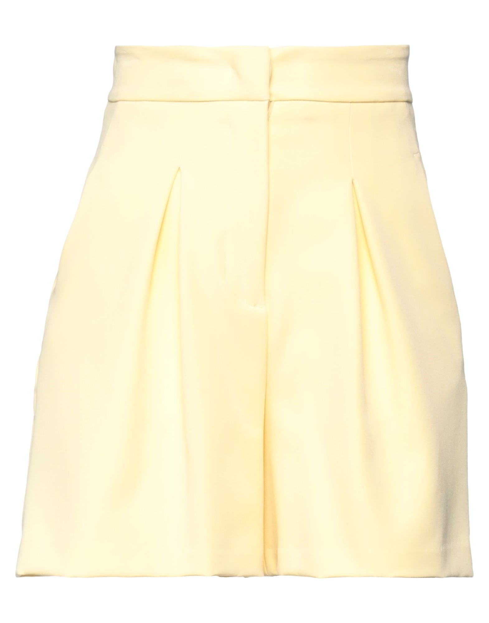 Hinnominate Woman Shorts & Bermuda Shorts Light Yellow Size M Polyester, Elastane