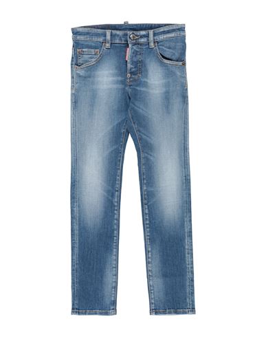 Dsquared2 Babies'  Toddler Boy Denim Pants Blue Size 6 Cotton, Elastomultiester, Elastane, Bovine Leather
