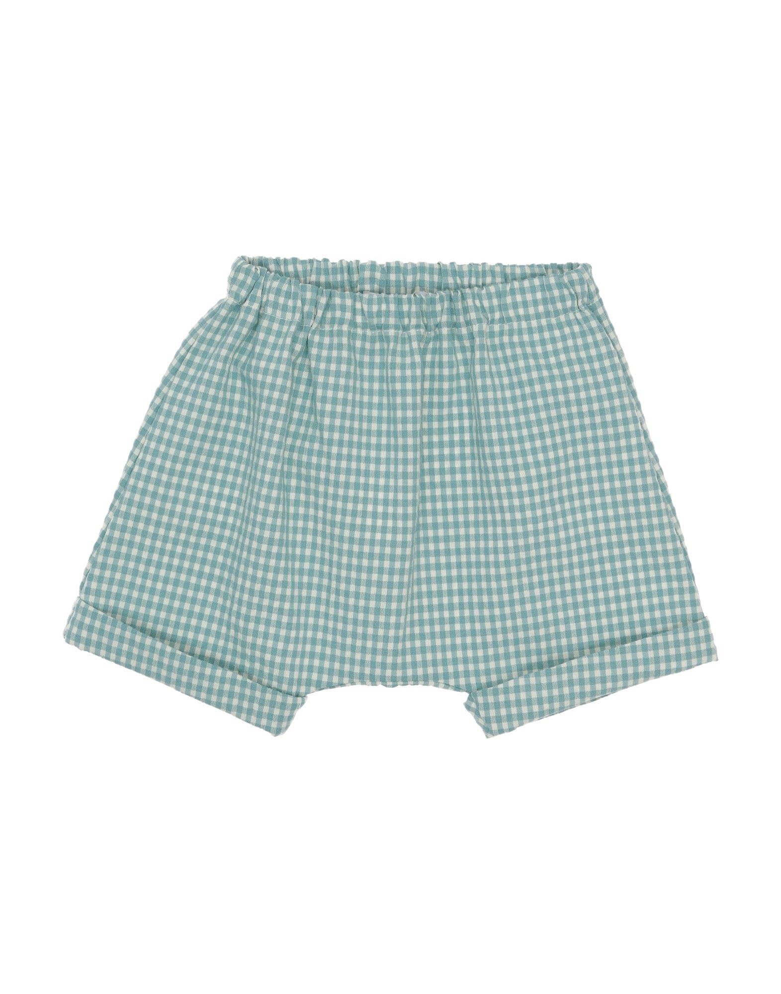 Le Petit Coco Kids'  Newborn Girl Shorts & Bermuda Shorts Slate Blue Size 3 Cotton, Polyester