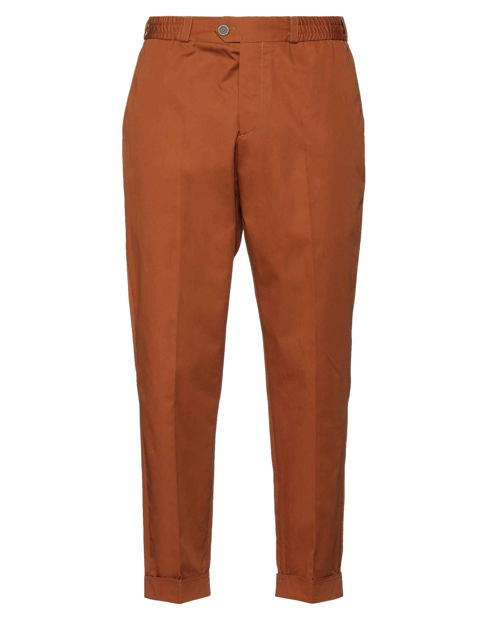 Shop Pt Torino Man Pants Tan Size 35 Cotton In Brown