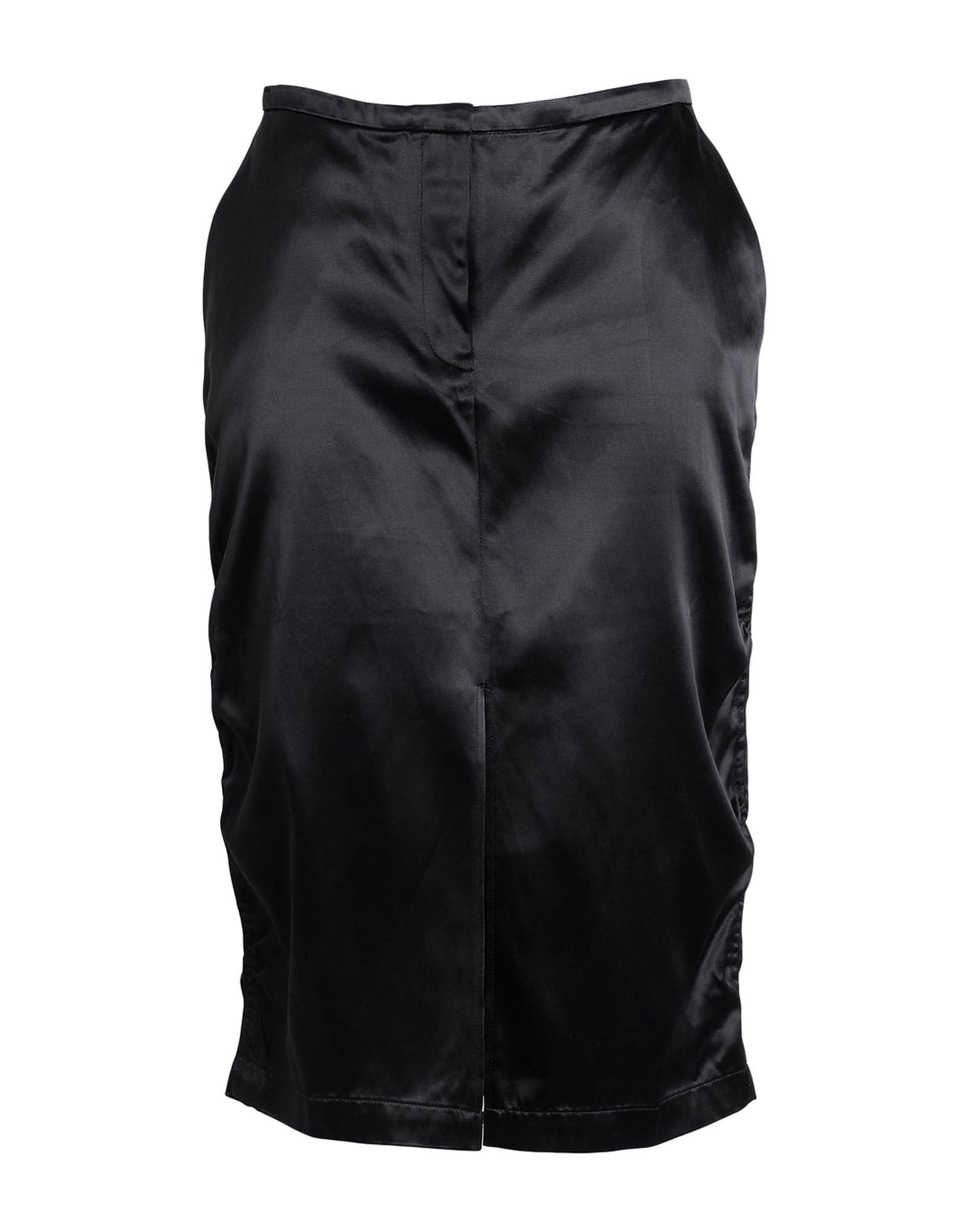 Other Stories &  Woman Midi Skirt Black Size 12 Viscose, Cotton
