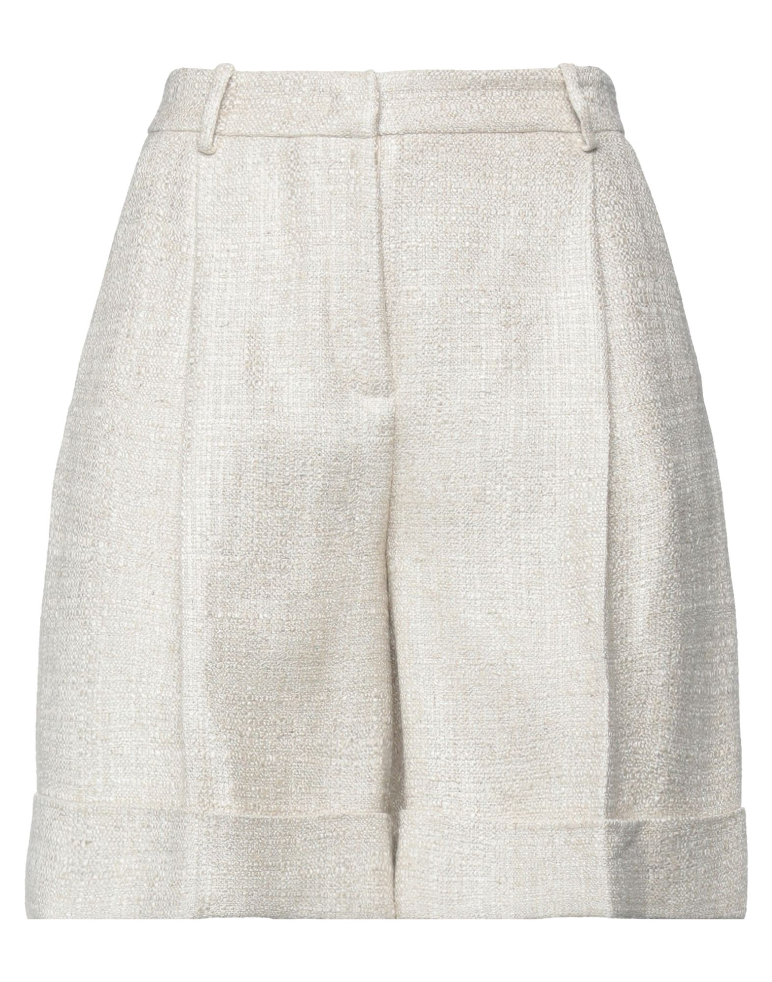 Shop Sly010 Woman Shorts & Bermuda Shorts Beige Size 4 Viscose, Linen, Polyamide