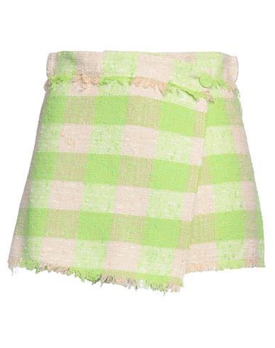 Msgm Woman Shorts & Bermuda Shorts Acid Green Size 6 Cotton, Polyamide, Elastane