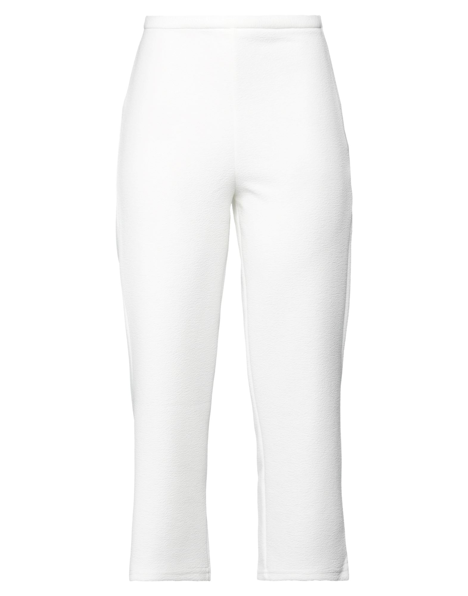 Closet Woman Cropped Pants White Size 12 Polyester, Elastane