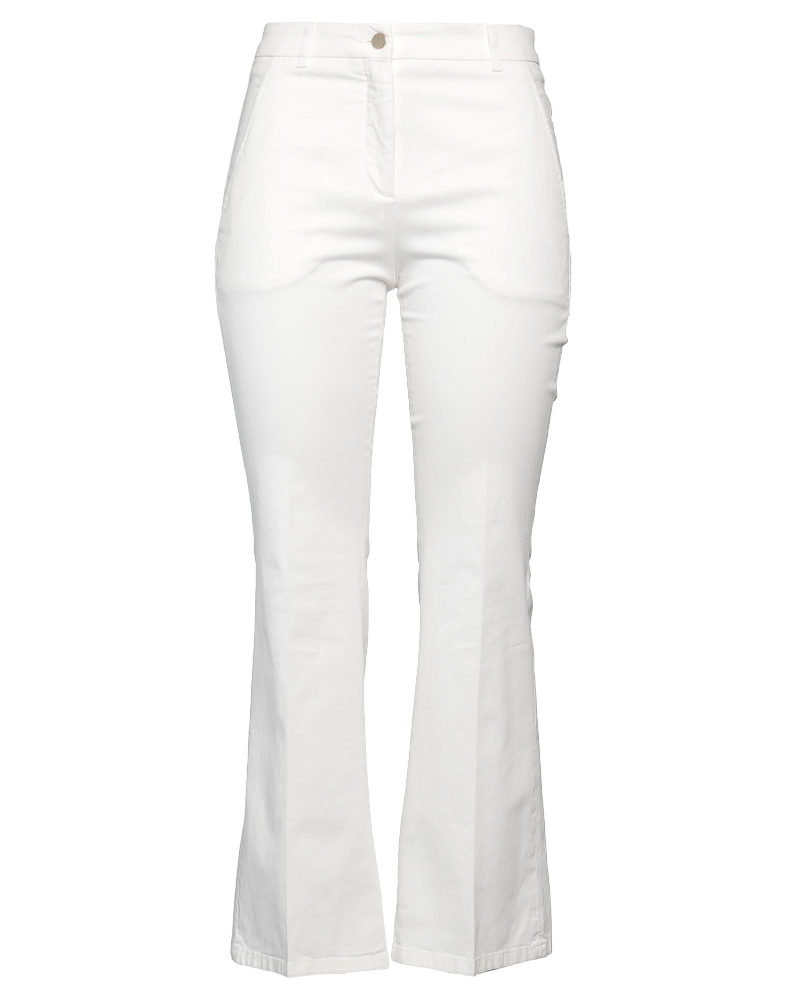 Slowear Incotex By  Woman Pants White Size 2 Cotton, Elastane In White