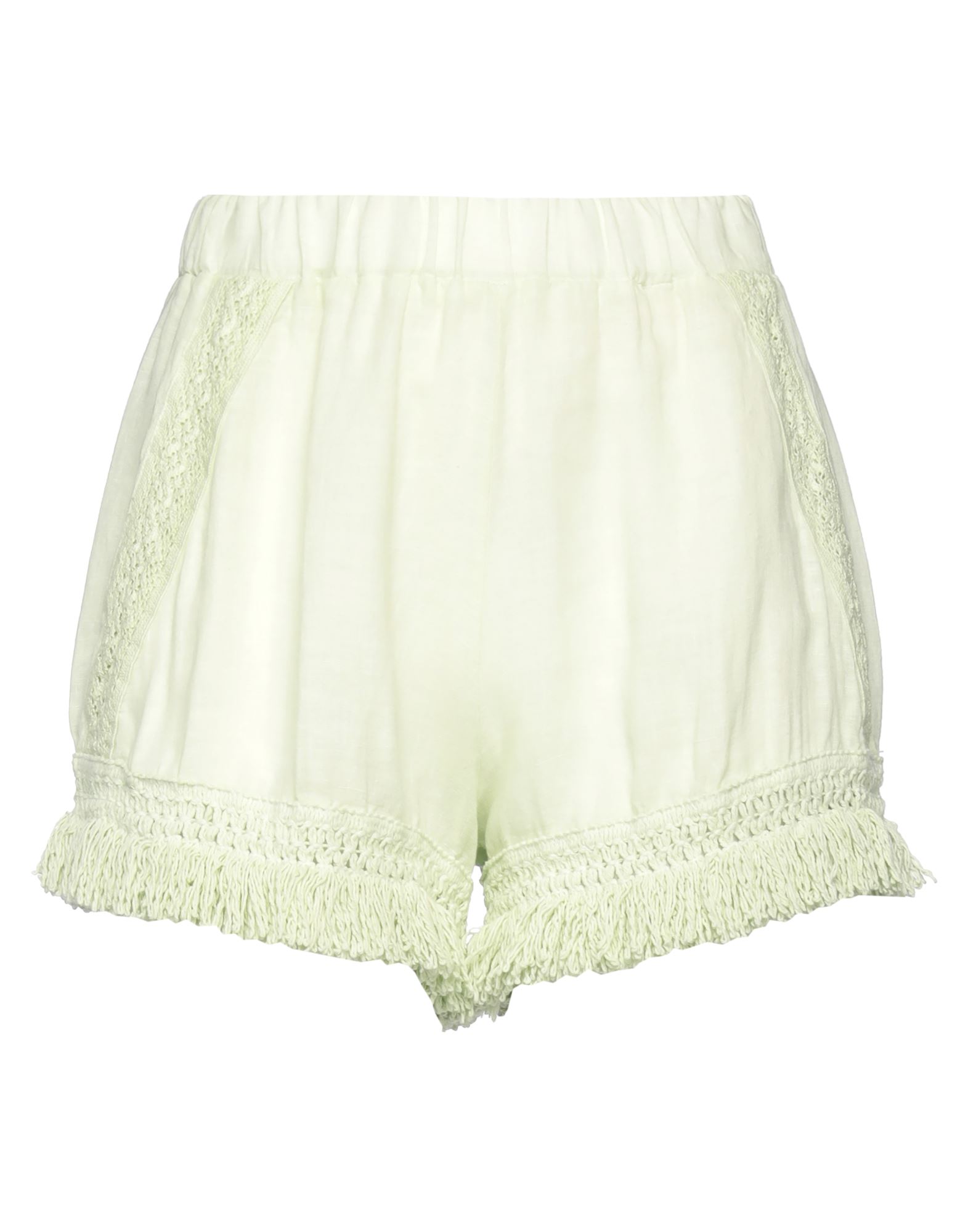 Pink Memories Woman Shorts & Bermuda Shorts Light Green Size 6 Linen