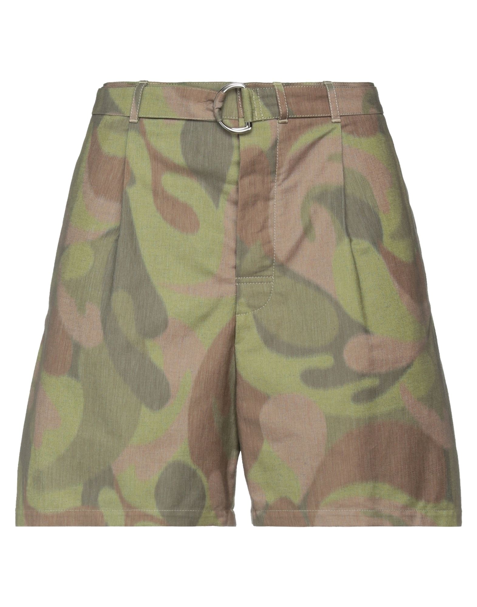 Shop Marni Woman Shorts & Bermuda Shorts Military Green Size 8 Cotton, Polyester