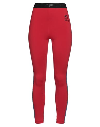 Etro Woman Leggings Red Size 4 Polyamide, Elastane, Polyester