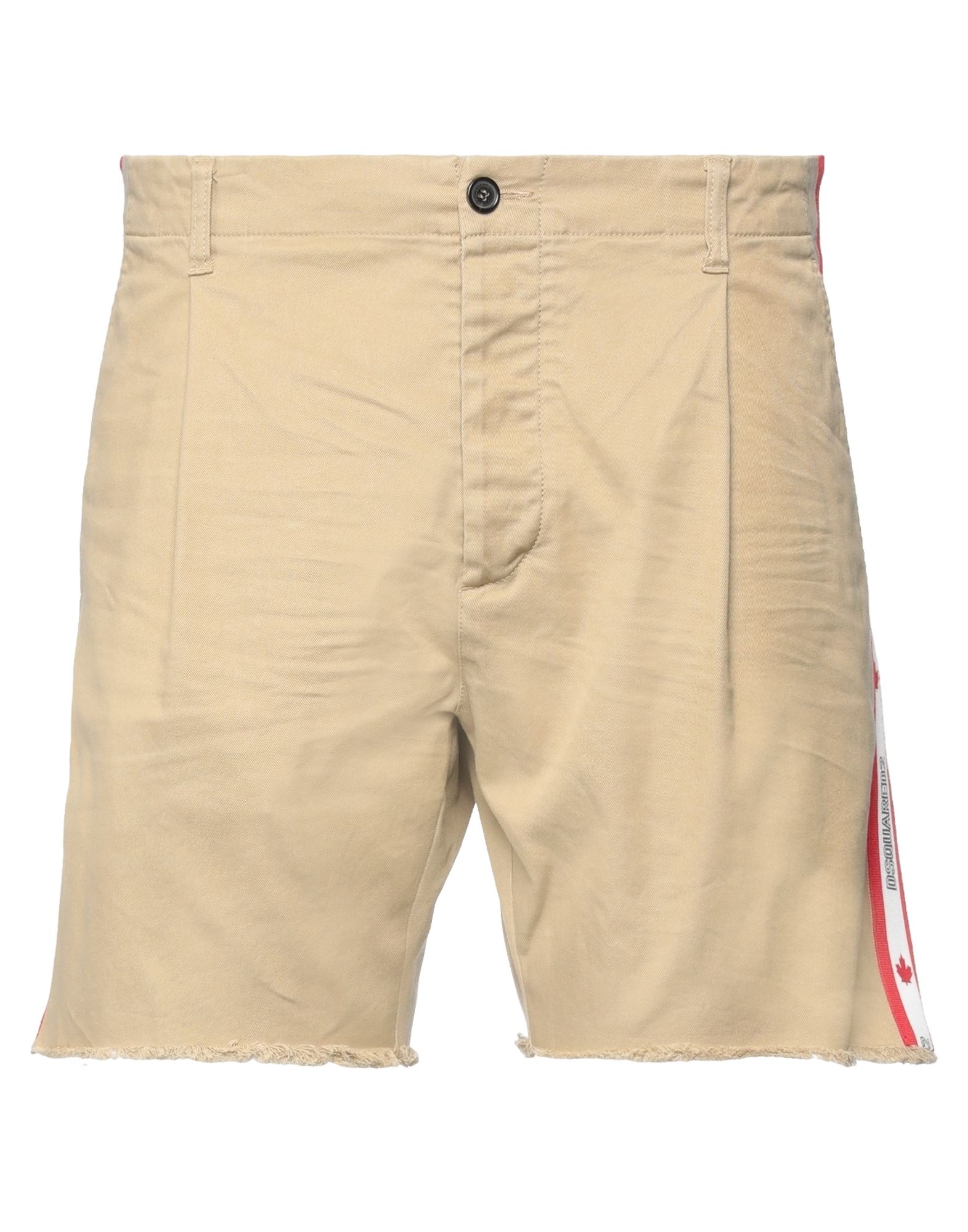 Dsquared2 Man Shorts & Bermuda Shorts Sand Size 36 Cotton, Elastane, Polyester In Beige