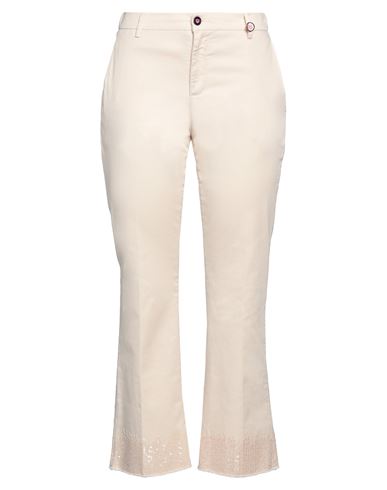 I LOVE MP I LOVE MP WOMAN PANTS BEIGE SIZE 27 COTTON, ELASTANE