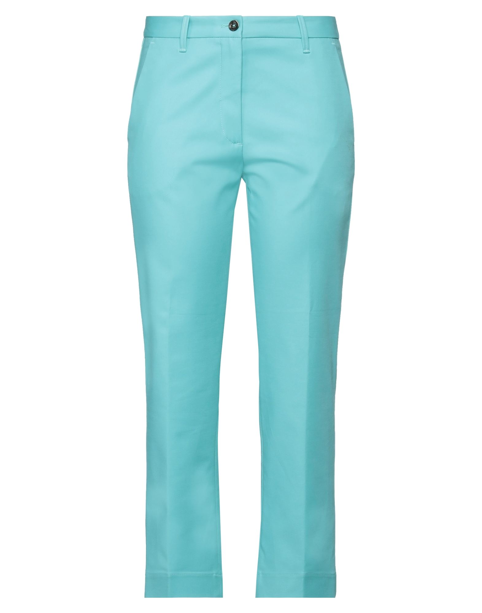 Nine:inthe:morning Nine In The Morning Woman Pants Turquoise Size 28 Cotton, Elastane In Blue
