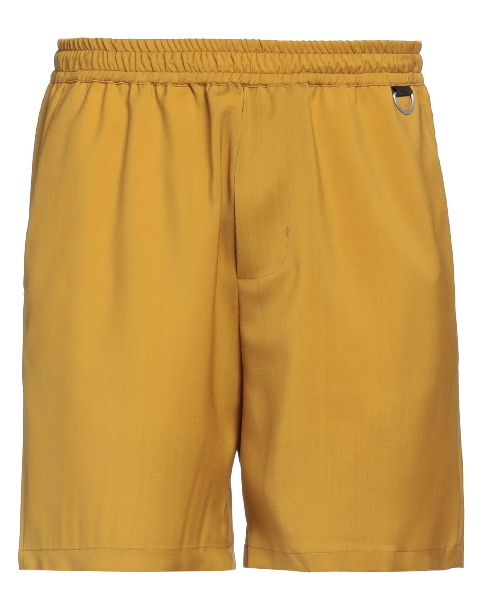 Low Brand Man Shorts & Bermuda Shorts Ocher Size 5 Virgin Wool In Yellow