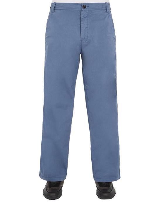  STONE ISLAND 31210 SUPIMA® COTTON  TROUSERS Man Avio Blue
