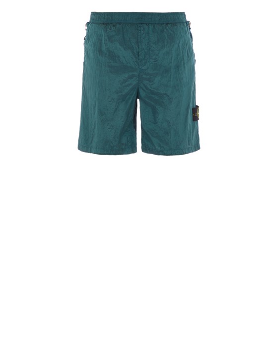  STONE ISLAND L0319 NYLON METAL IN ECONYL® REGENERATED NYLON Bermuda shorts Man Bottle Green