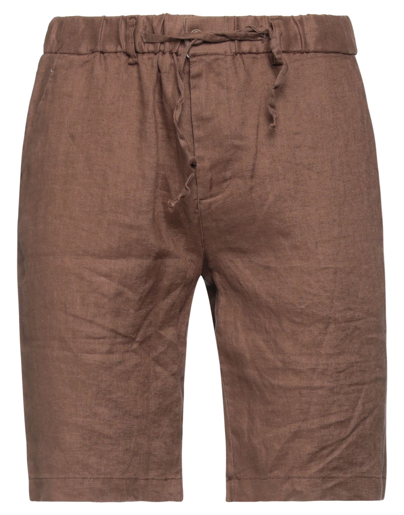 Sseinse Man Shorts & Bermuda Shorts Brown Size 34 Linen