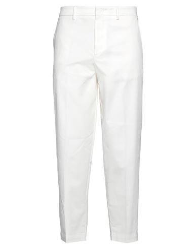 Paolo Pecora Man Pants Ivory Size 34 Cotton, Elastane In White