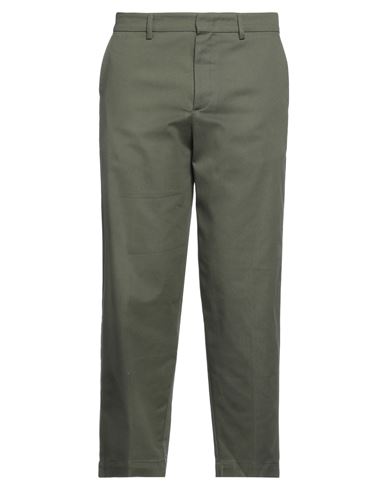 Paolo Pecora Man Pants Military Green Size 36 Cotton, Elastane