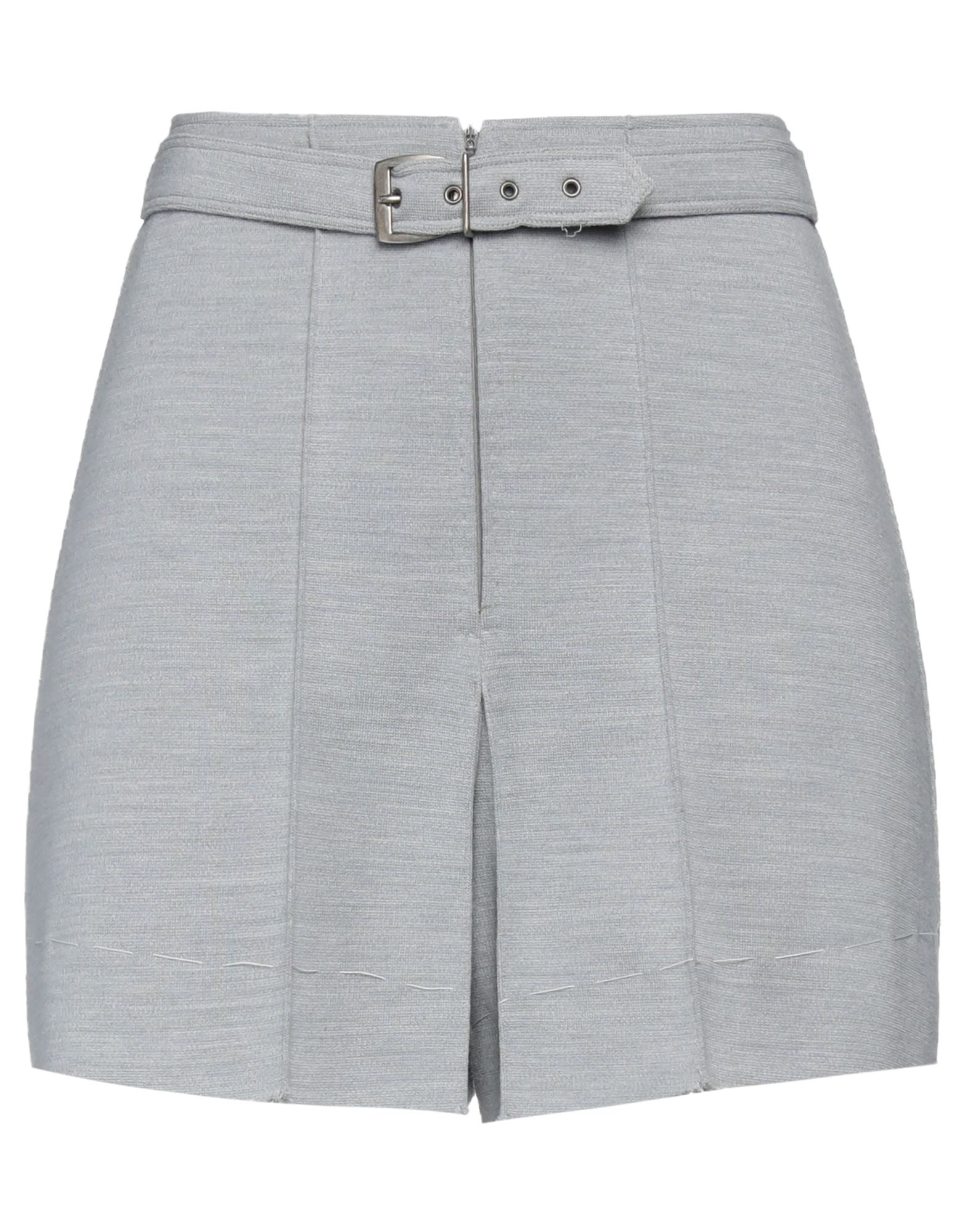 Maison Margiela Woman Shorts & Bermuda Shorts Light Grey Size 6 Virgin Wool, Acrylic