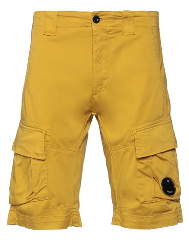 C.p. Company C. P. Company Man Shorts & Bermuda Shorts Mustard Size 26 Cotton, Elastane In Yellow