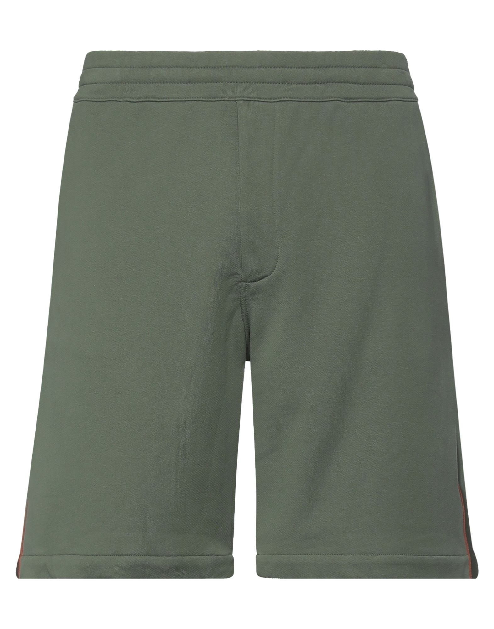 Alexander Mcqueen Man Shorts & Bermuda Shorts Military Green Size Xl Cotton, Polyester