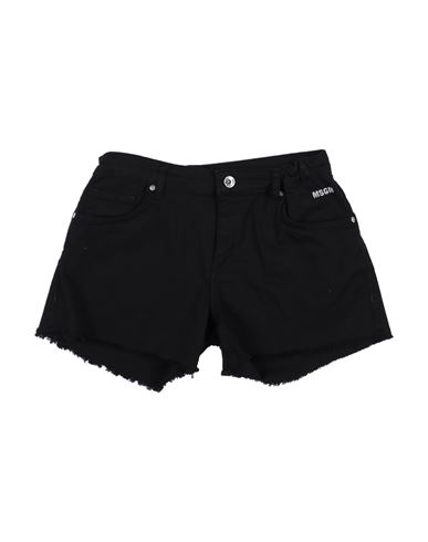 Msgm Babies'  Toddler Girl Shorts & Bermuda Shorts Black Size 6 Cotton, Elastane
