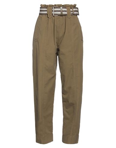 Pinko Woman Pants Military Green Size 8 Cotton