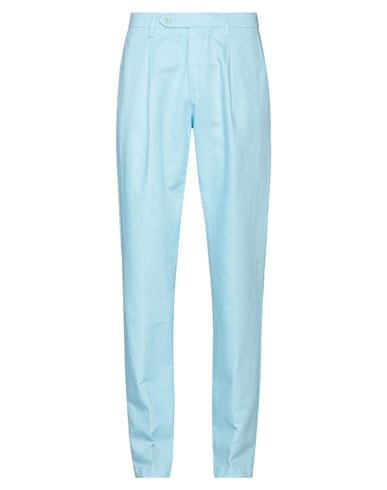Giampaolo Man Pants Sky Blue Size 32 Cotton, Linen
