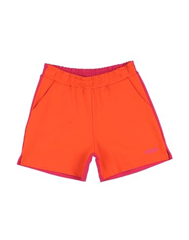 Msgm Babies'  Toddler Girl Shorts & Bermuda Shorts Orange Size 6 Cotton