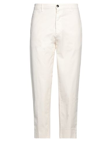 Haikure Man Pants Cream Size 35 Cotton, Elastane In White
