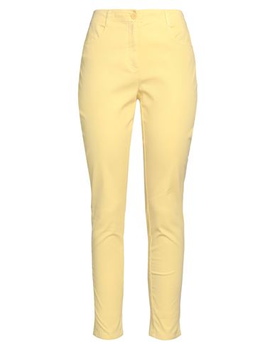Pennyblack Woman Pants Light Yellow Size 6 Cotton, Elastane
