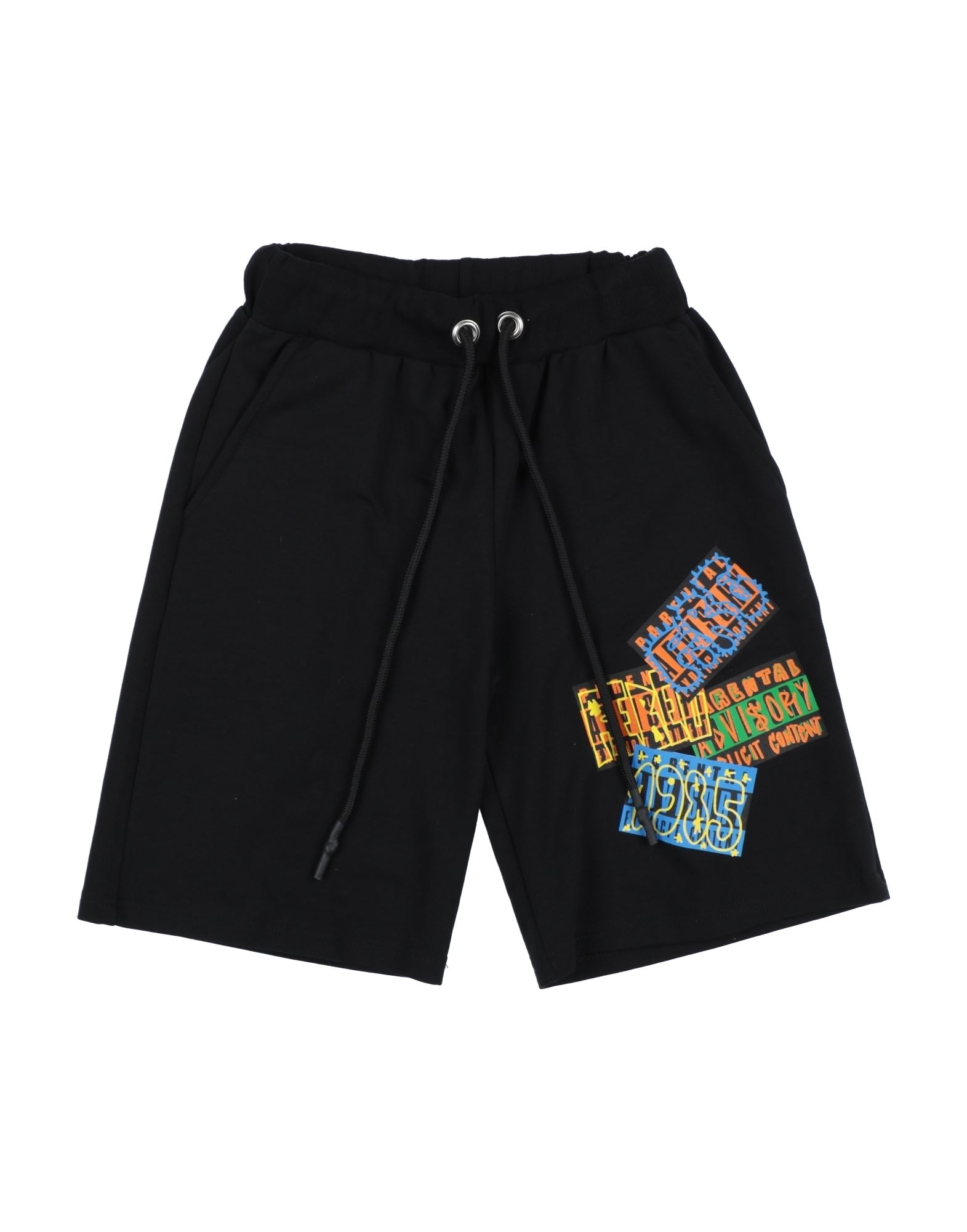 Parental Advisory Explicit Content Shorts & Bermuda Shorts In Black